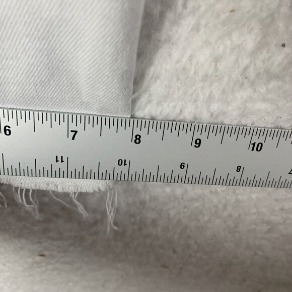 Hudson Holly Straight Jeans‎ Womens 32 White Black Denim Grommet Frayed Hem 9766 - Picture 9 of 15